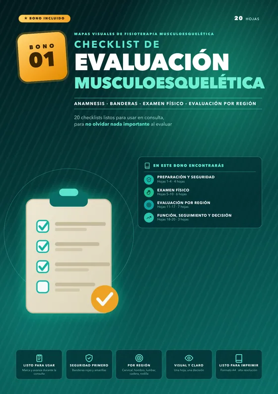 Portada del bono 1: Checklist de Evaluación Musculoesquelética
