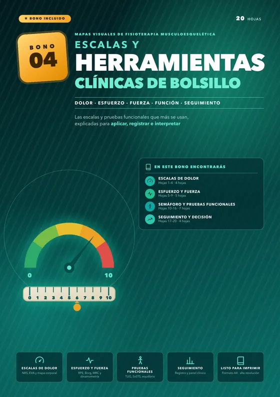 Portada del bono 4: Escalas y Herramientas Clínicas de Bolsillo