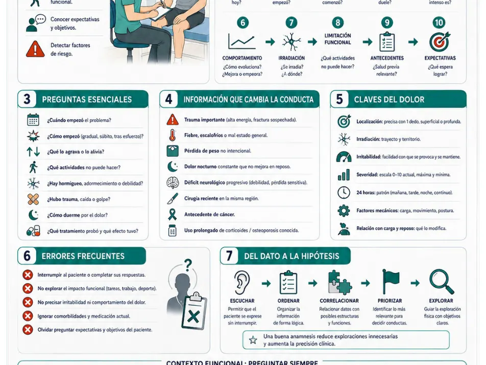 Mapa visual de Evaluación Musculoesquelética